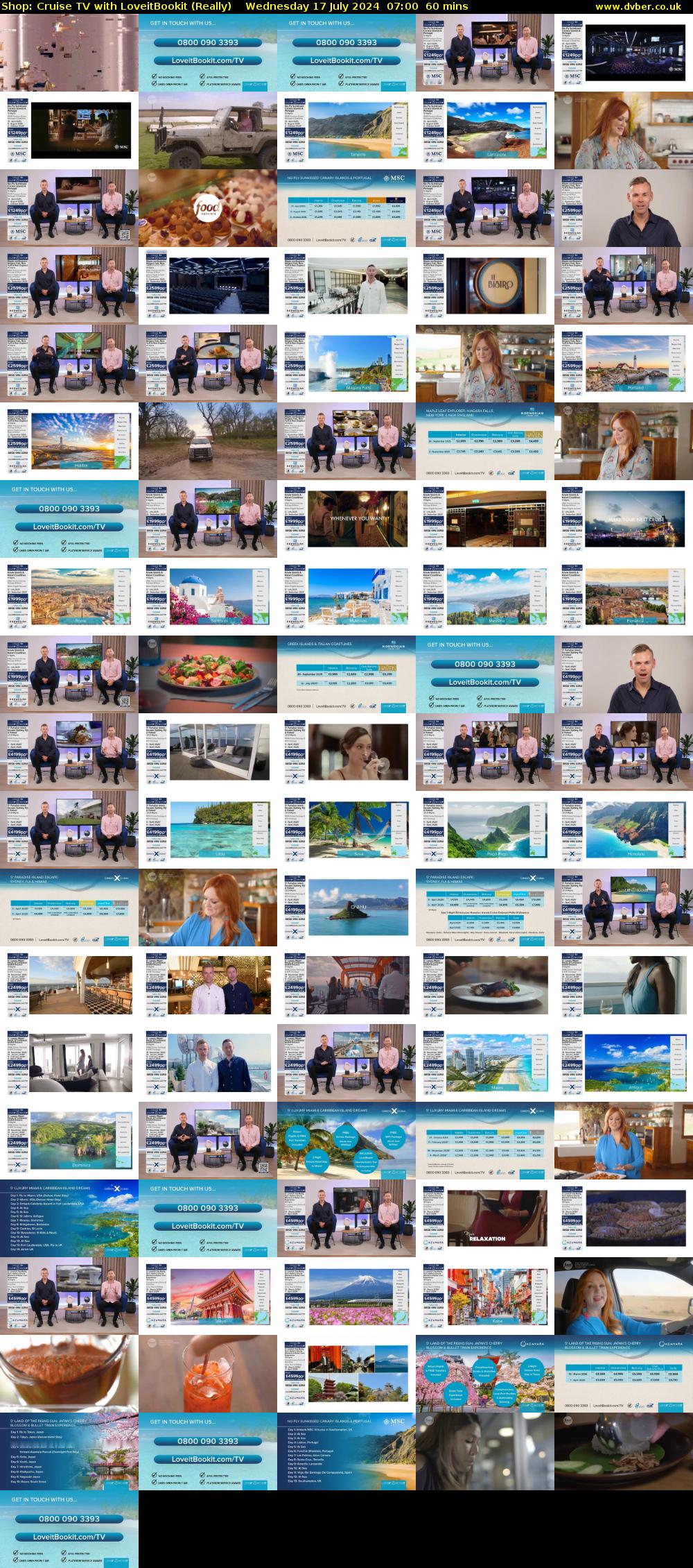 Shop: Cruise TV with LoveitBookit (Really) Wednesday 17 July 2024 07:00 - 08:00
