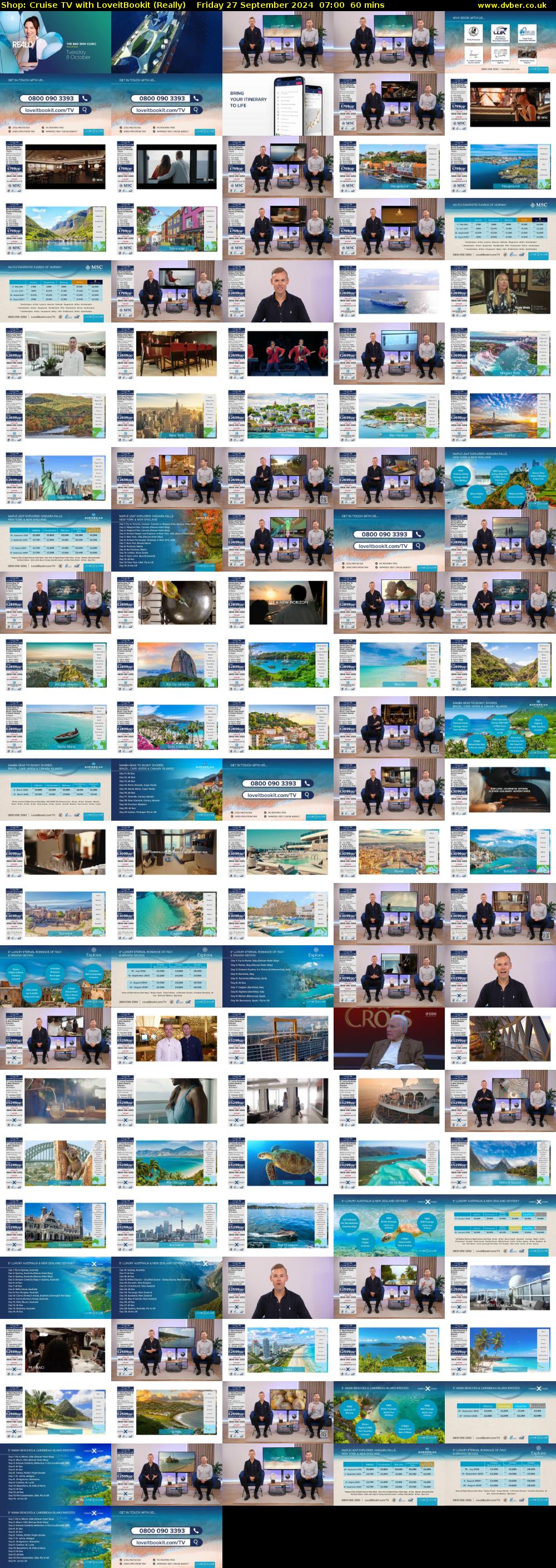 Shop: Cruise TV with LoveitBookit (Really) Friday 27 September 2024 07:00 - 08:00
