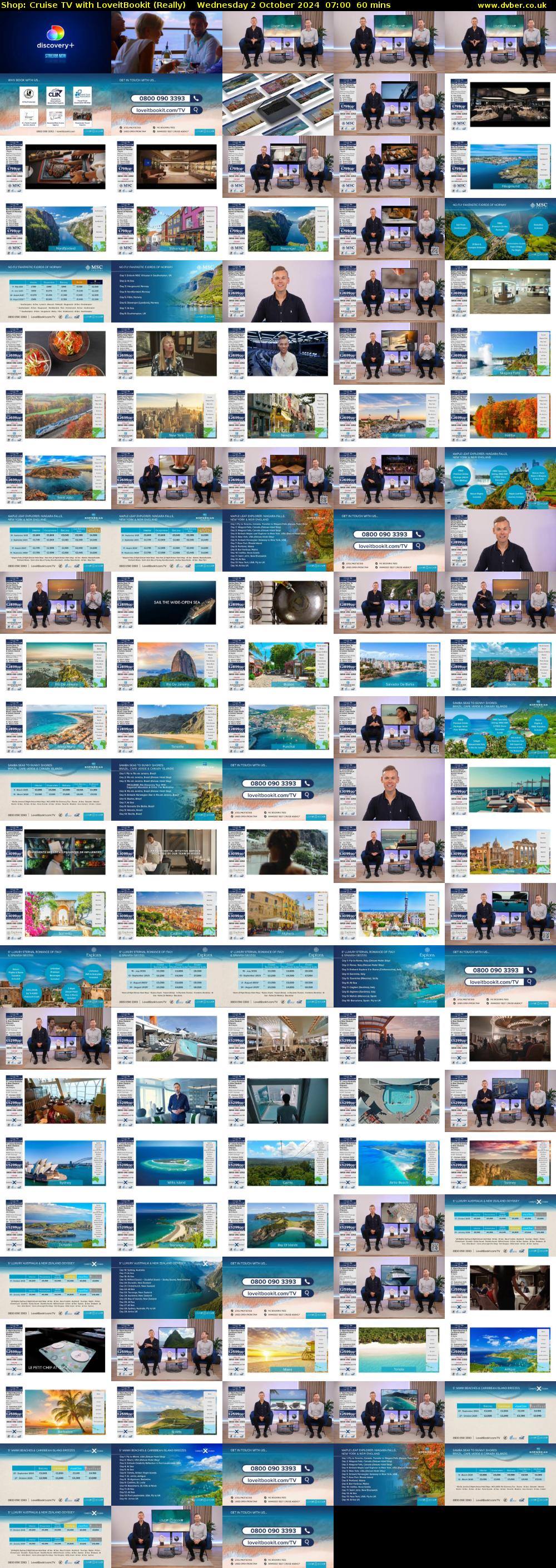 Shop: Cruise TV with LoveitBookit (Really) Wednesday 2 October 2024 07:00 - 08:00