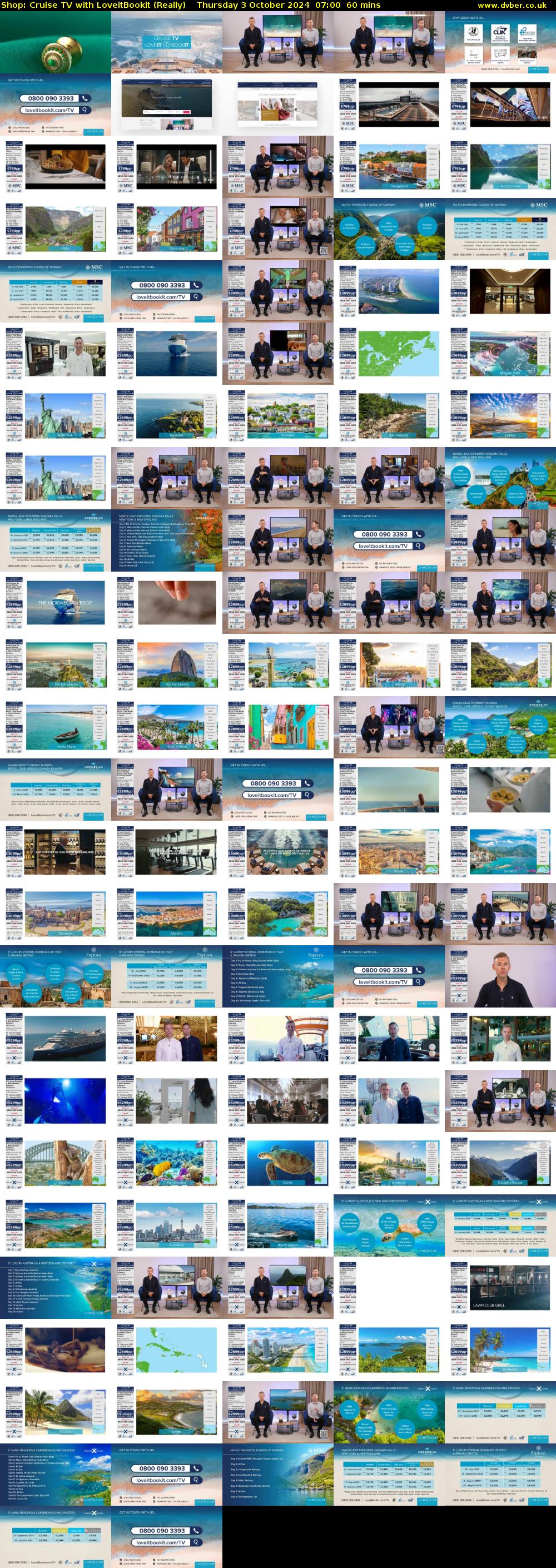Shop: Cruise TV with LoveitBookit (Really) Thursday 3 October 2024 07:00 - 08:00