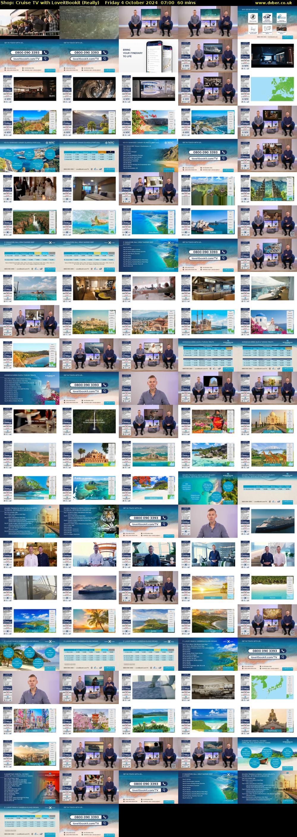 Shop: Cruise TV with LoveitBookit (Really) Friday 4 October 2024 07:00 - 08:00