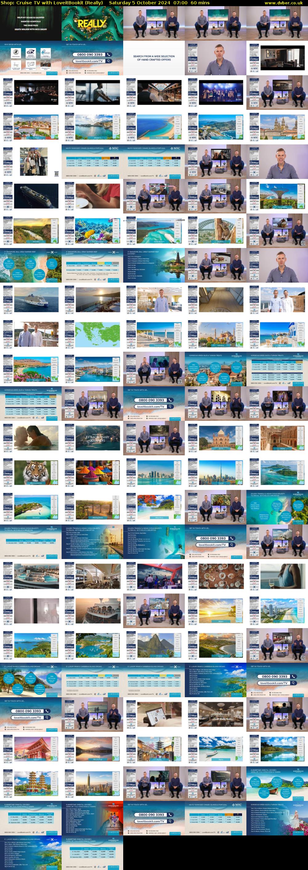 Shop: Cruise TV with LoveitBookit (Really) Saturday 5 October 2024 07:00 - 08:00