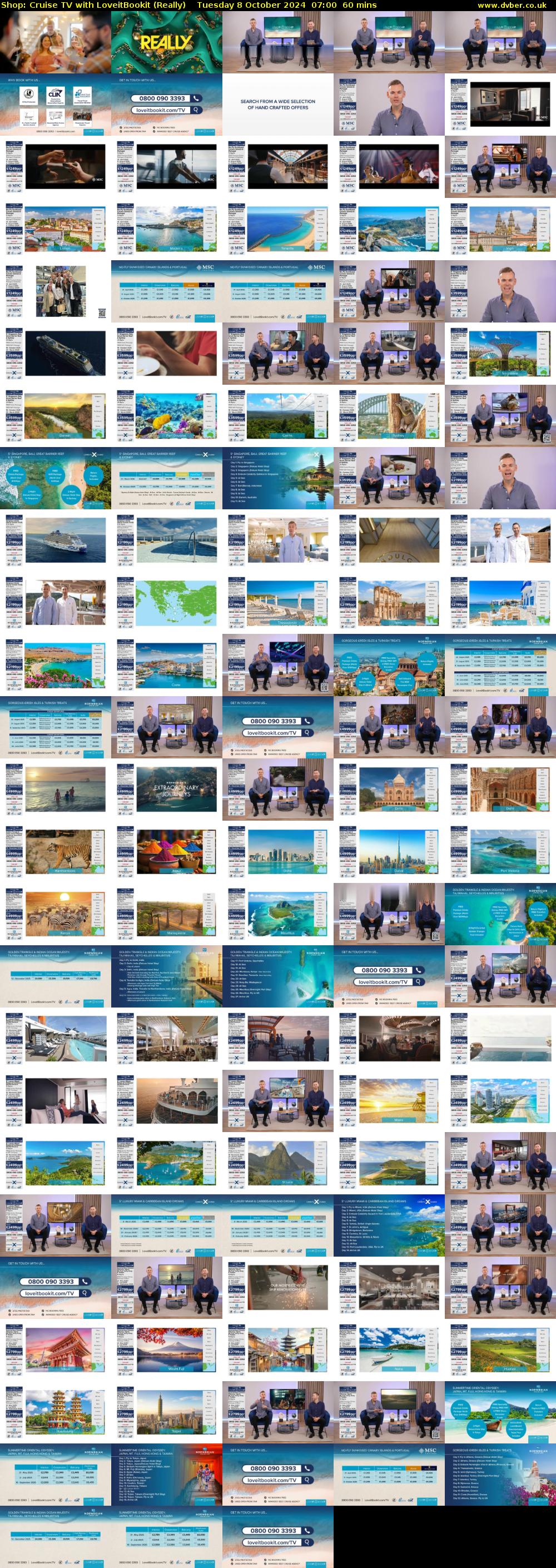 Shop: Cruise TV with LoveitBookit (Really) Tuesday 8 October 2024 07:00 - 08:00