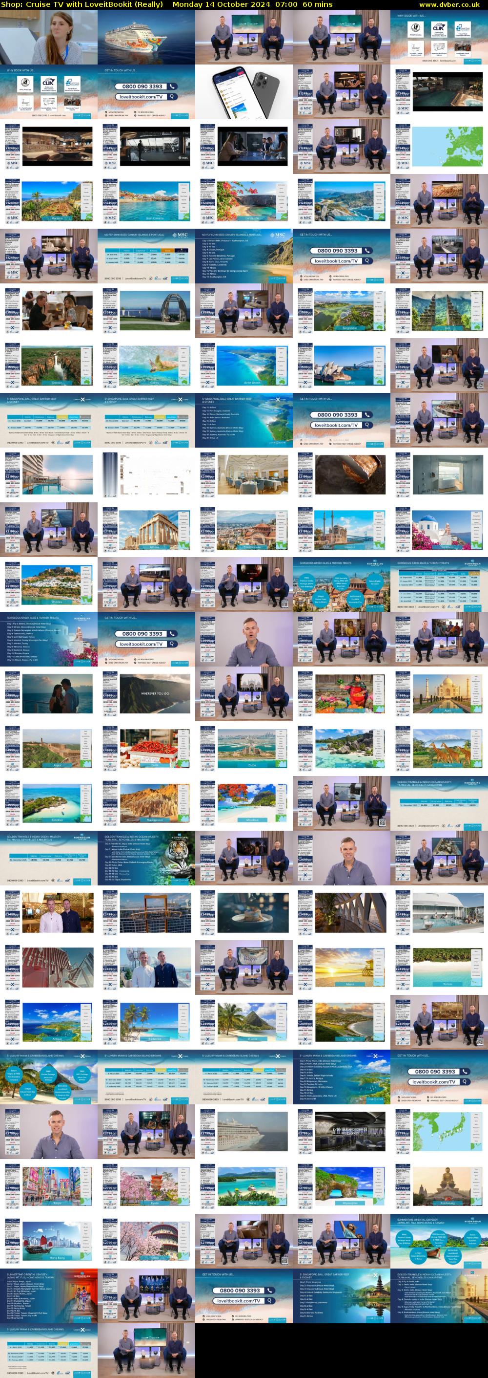 Shop: Cruise TV with LoveitBookit (Really) Monday 14 October 2024 07:00 - 08:00