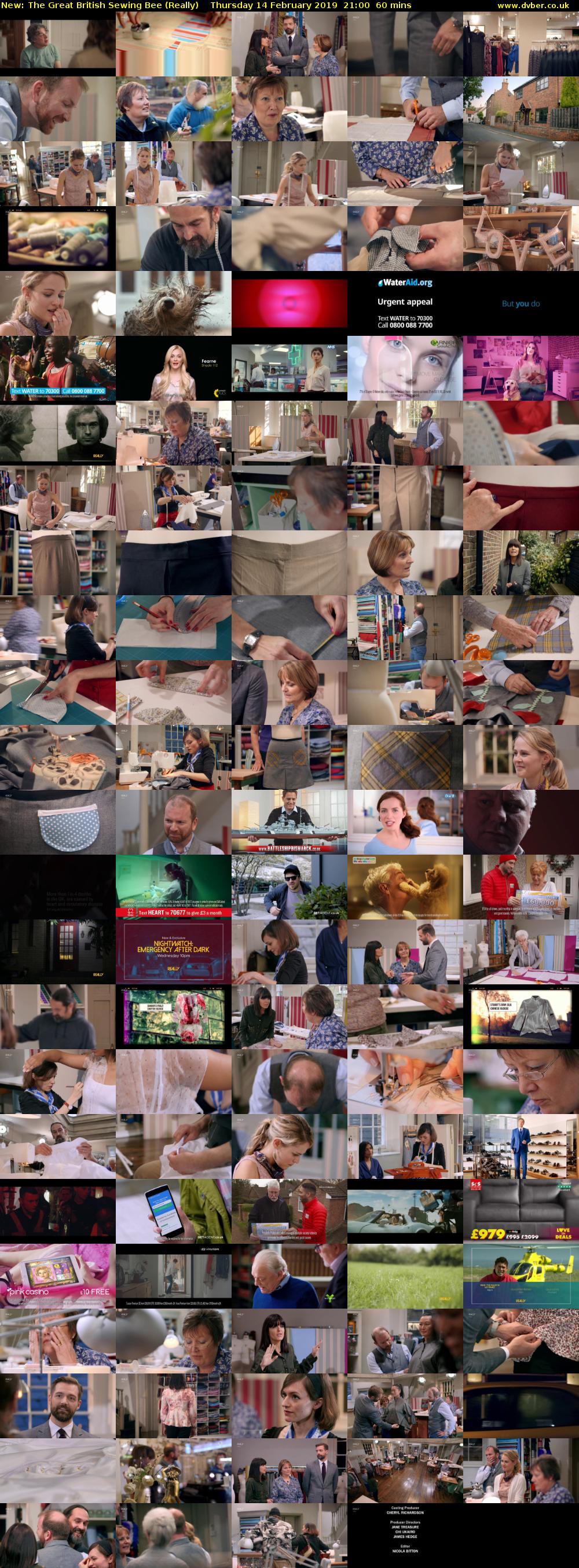 The Great British Sewing Bee (Really) Thursday 14 February 2019 21:00 - 22:00