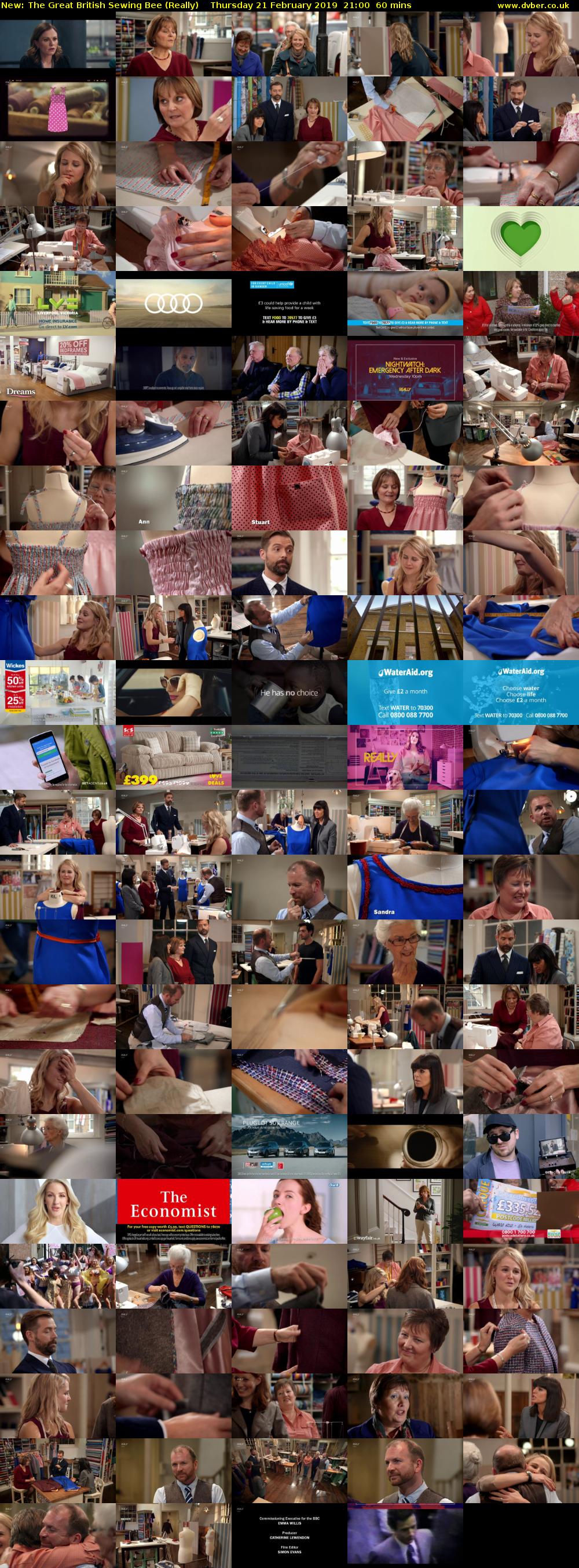 The Great British Sewing Bee (Really) Thursday 21 February 2019 21:00 - 22:00