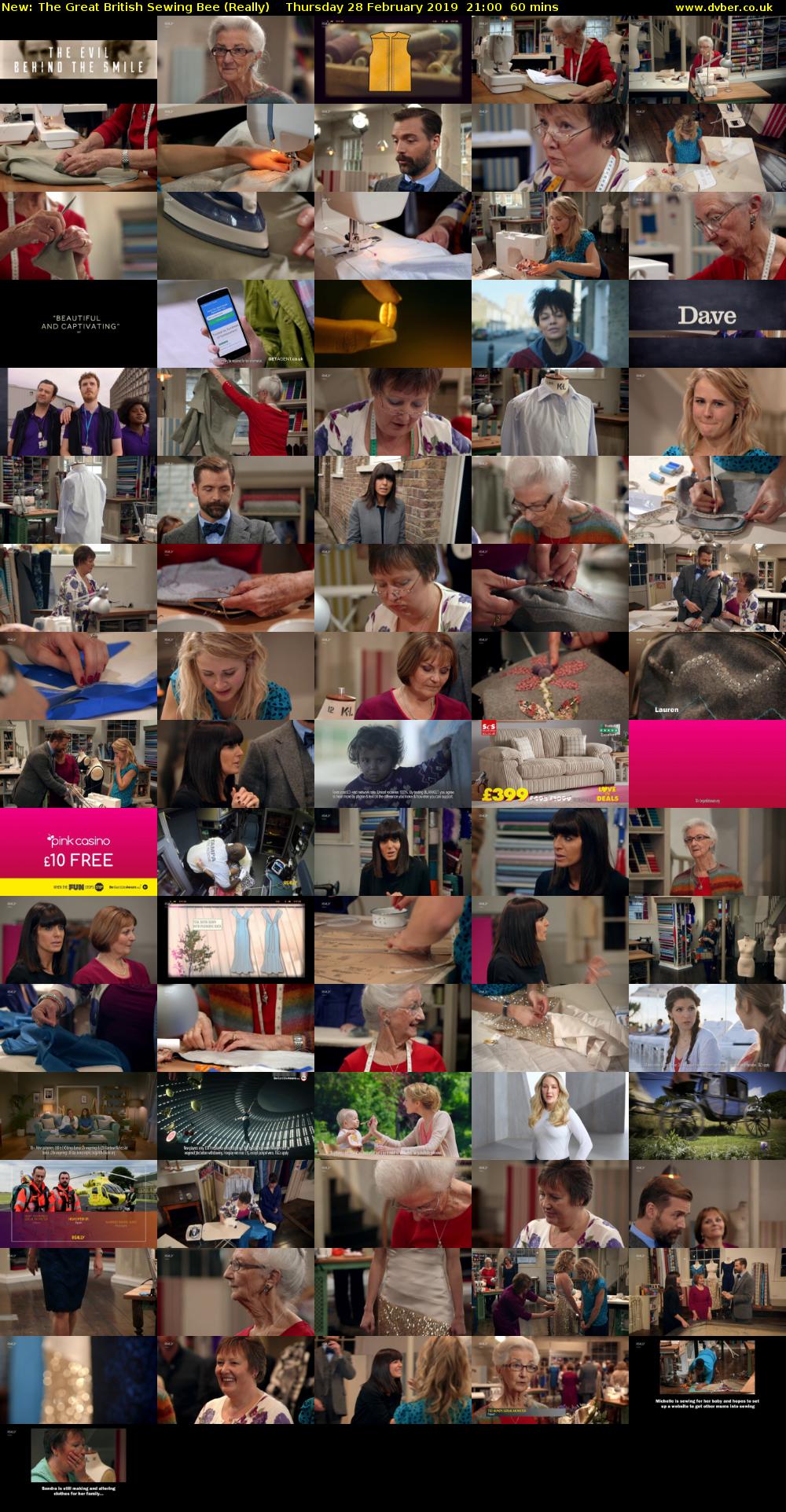 The Great British Sewing Bee (Really) Thursday 28 February 2019 21:00 - 22:00