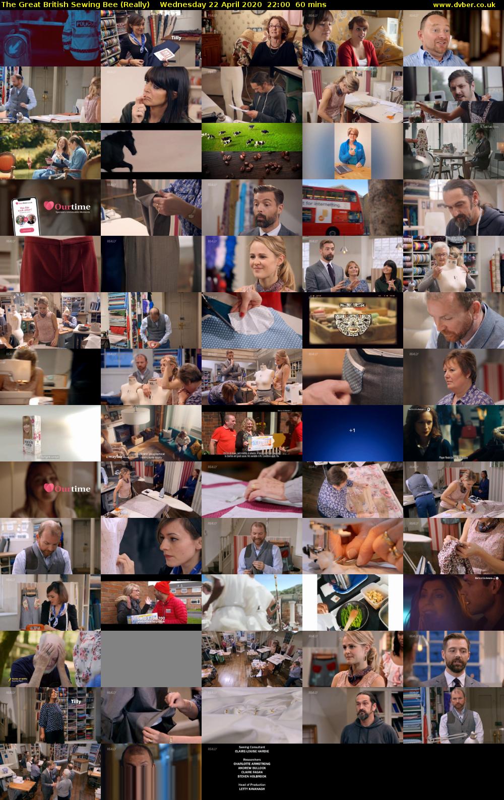 The Great British Sewing Bee (Really) Wednesday 22 April 2020 22:00 - 23:00