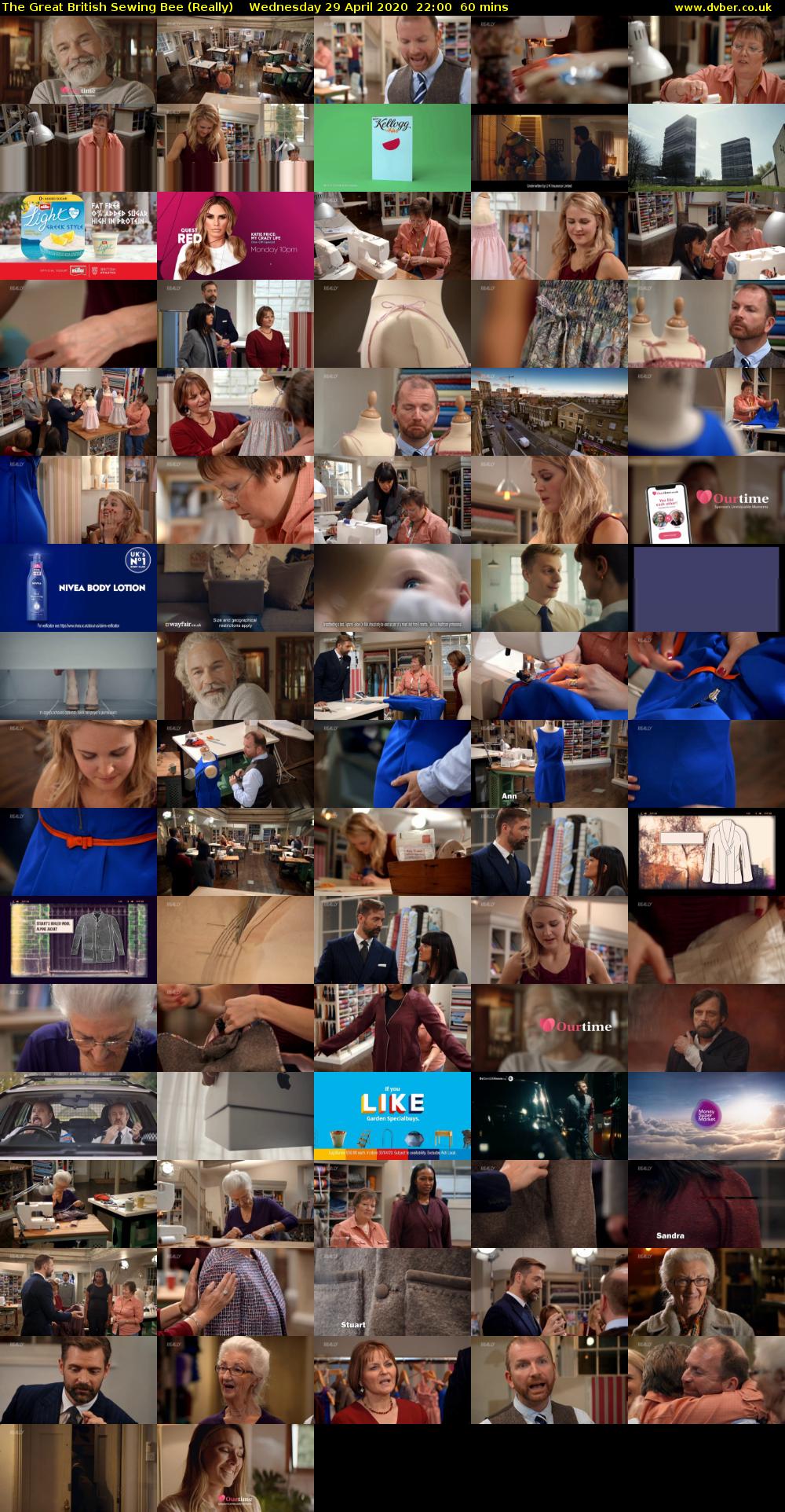 The Great British Sewing Bee (Really) Wednesday 29 April 2020 22:00 - 23:00