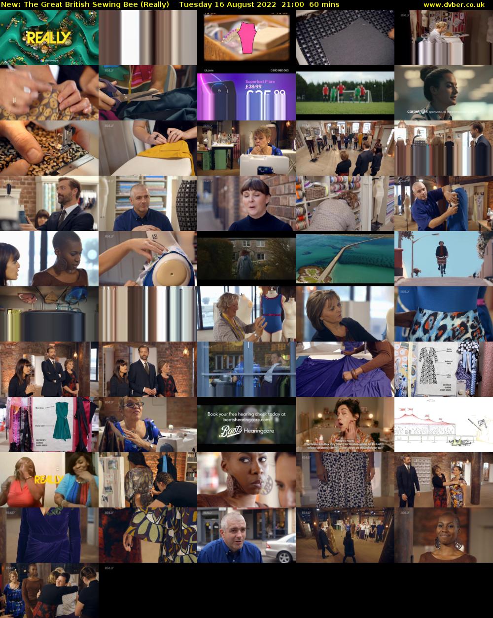 The Great British Sewing Bee (Really) Tuesday 16 August 2022 21:00 - 22:00