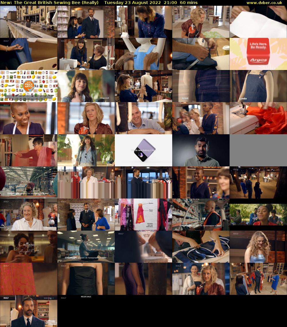 The Great British Sewing Bee (Really) Tuesday 23 August 2022 21:00 - 22:00
