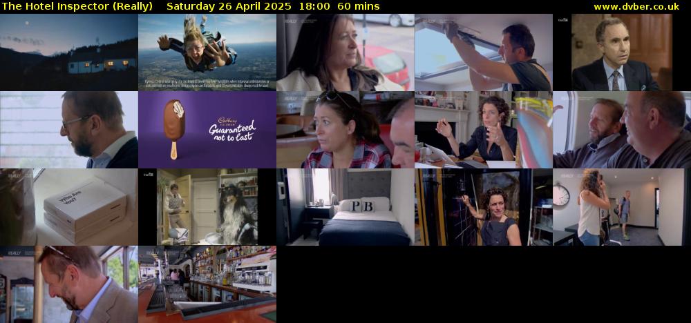 The Hotel Inspector (Really) Saturday 26 April 2025 18:00 - 19:00