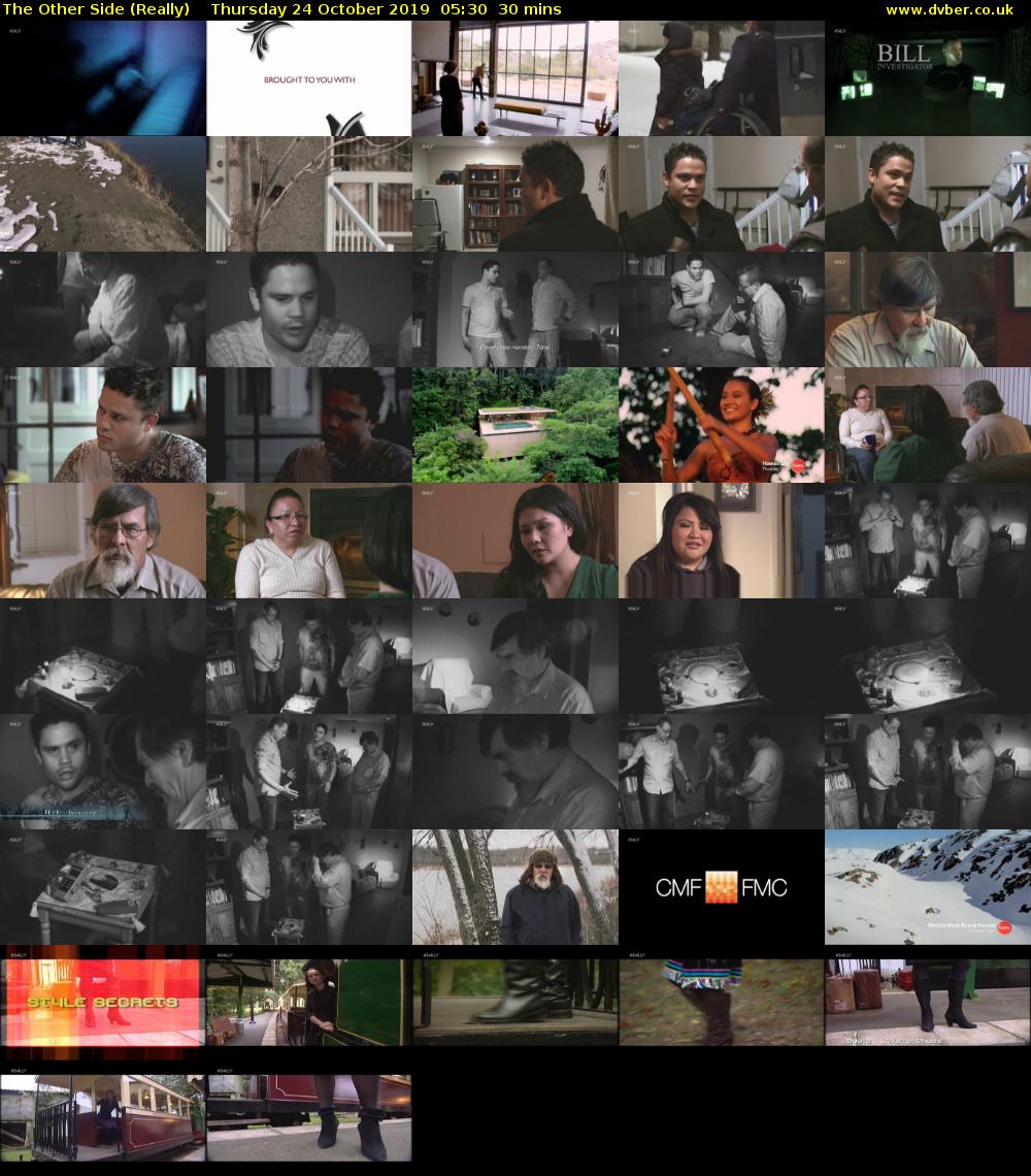 The Other Side (Really) Thursday 24 October 2019 05:30 - 06:00