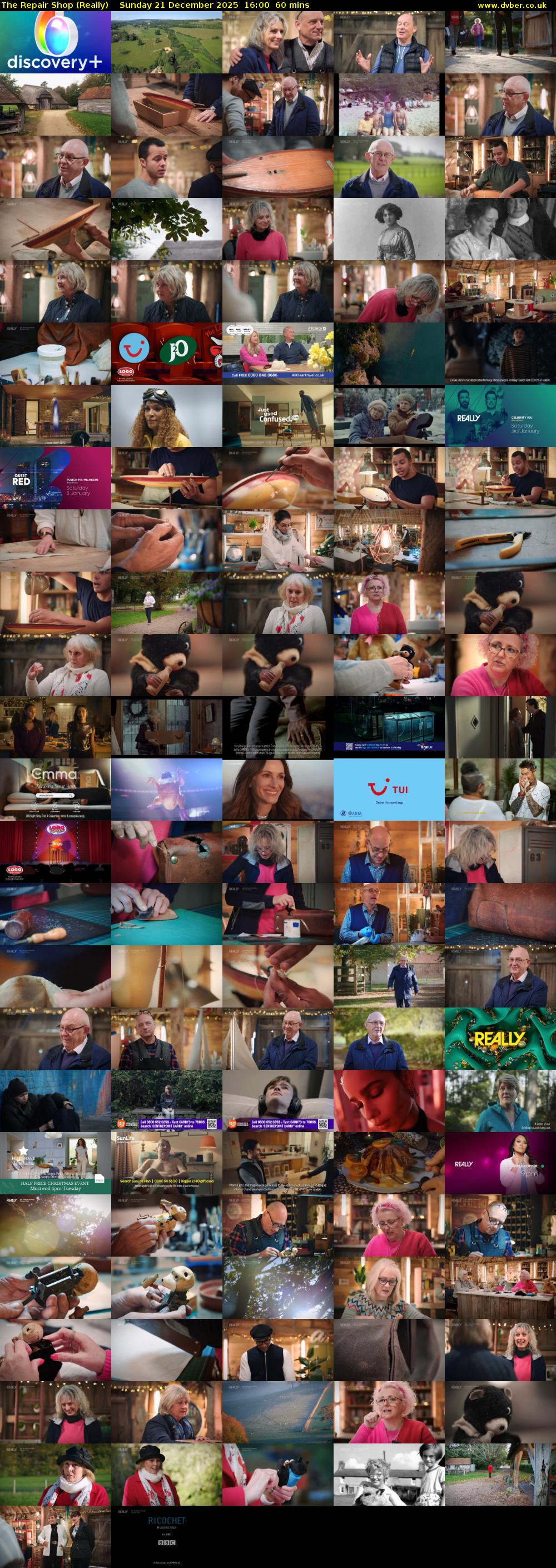 The Repair Shop (Really) Sunday 21 December 2025 16:00 - 17:00