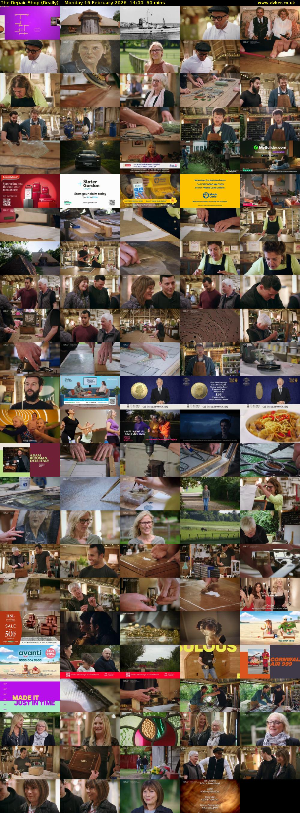 The Repair Shop (Really) Monday 16 February 2026 14:00 - 15:00