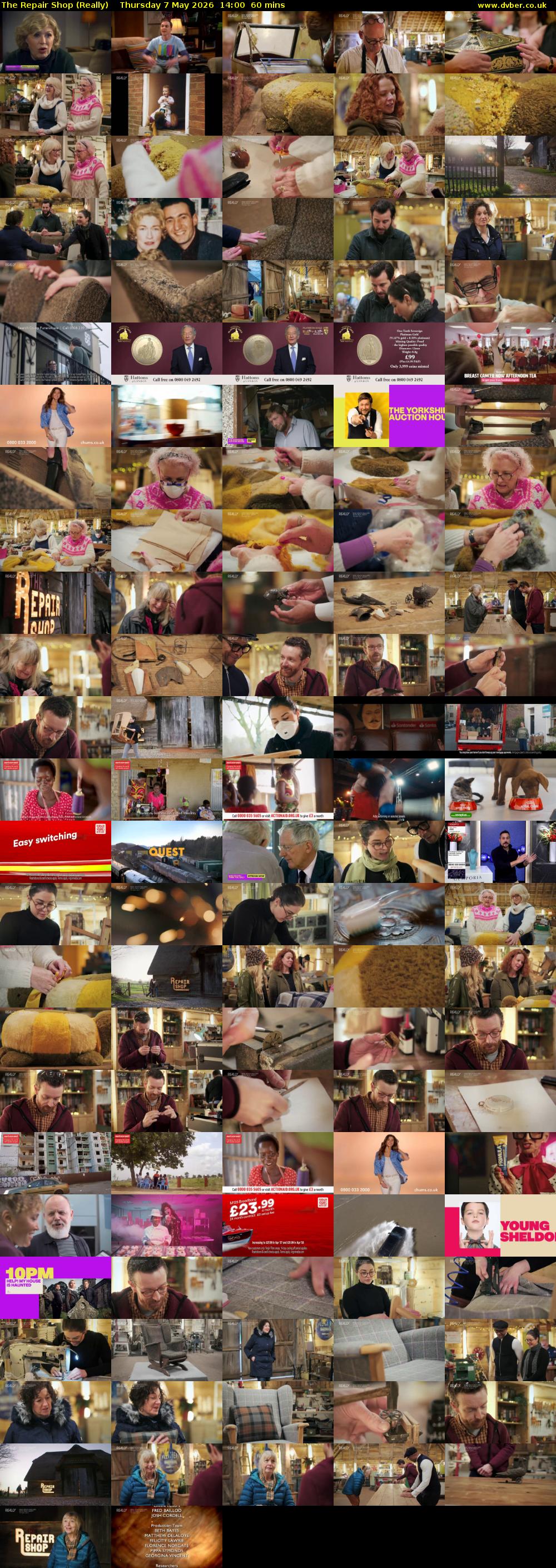 The Repair Shop (Really) Thursday 7 May 2026 14:00 - 15:00