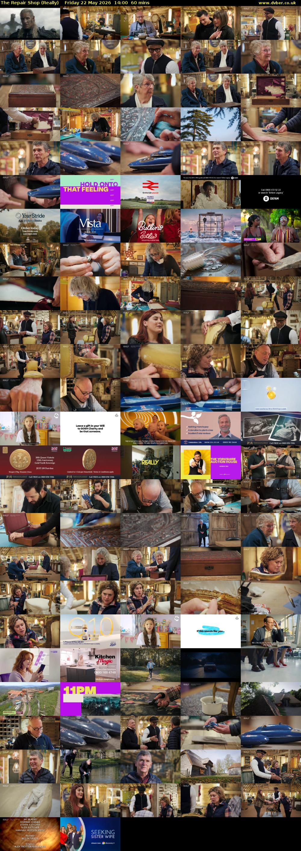 The Repair Shop (Really) Friday 22 May 2026 14:00 - 15:00