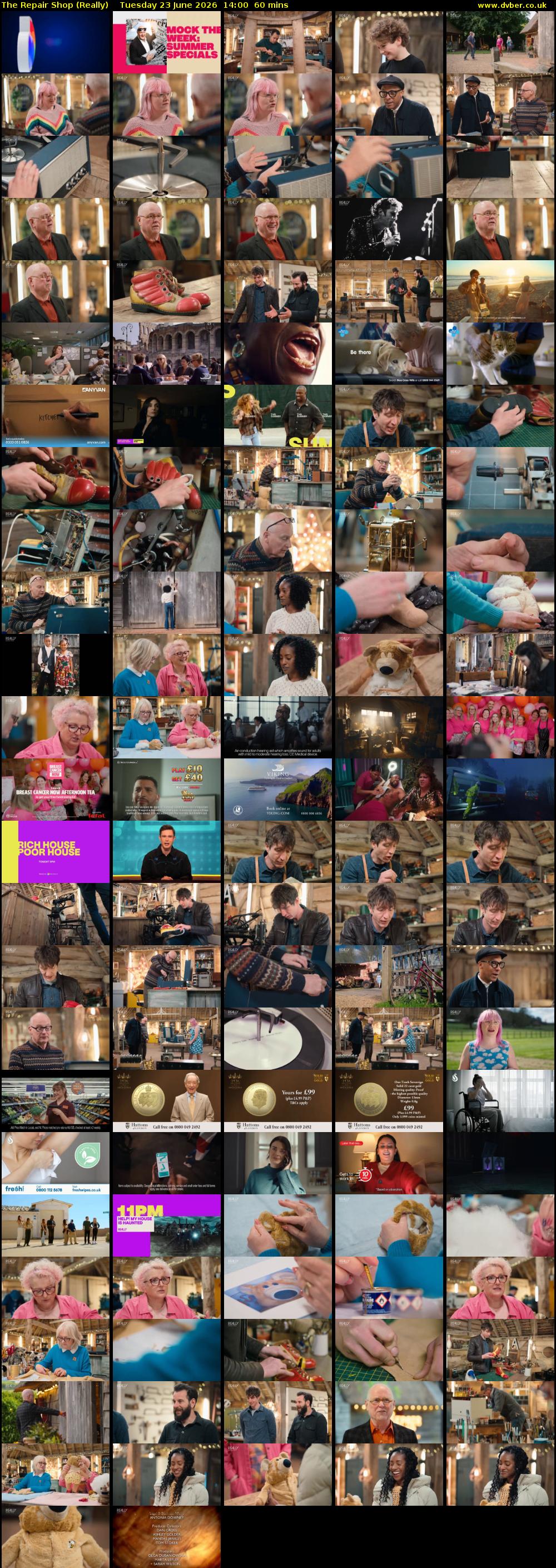 The Repair Shop (Really) Tuesday 23 June 2026 14:00 - 15:00