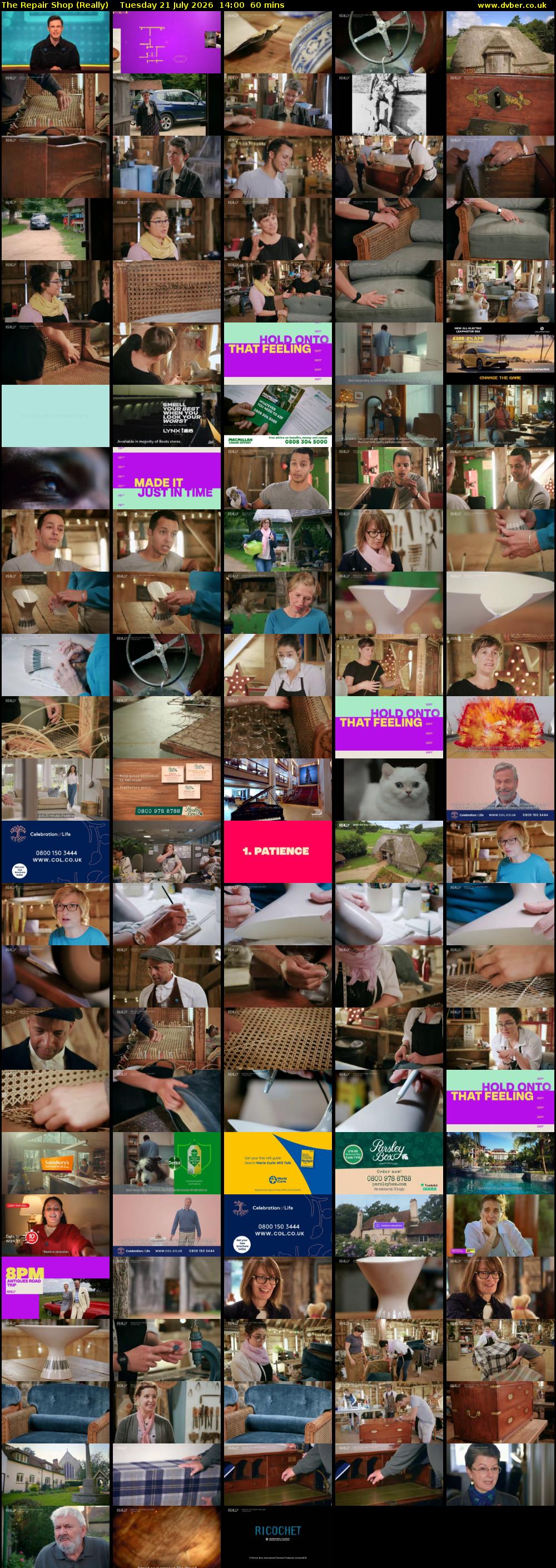 The Repair Shop (Really) Tuesday 21 July 2026 14:00 - 15:00
