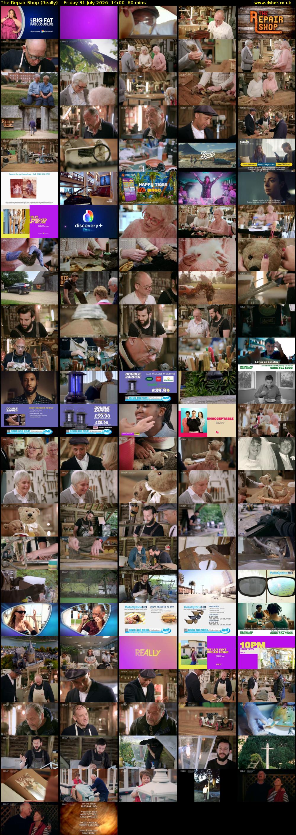 The Repair Shop (Really) Friday 31 July 2026 14:00 - 15:00