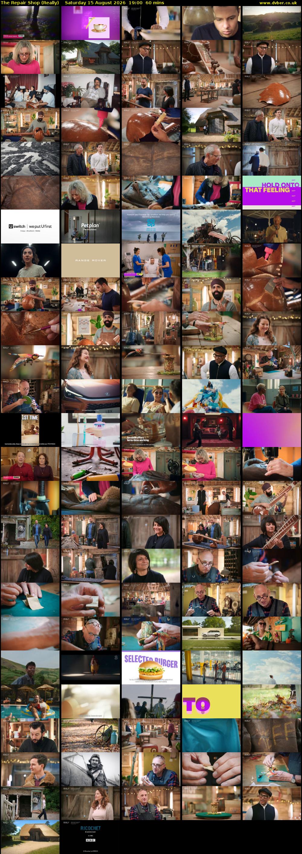 The Repair Shop (Really) Saturday 15 August 2026 19:00 - 20:00