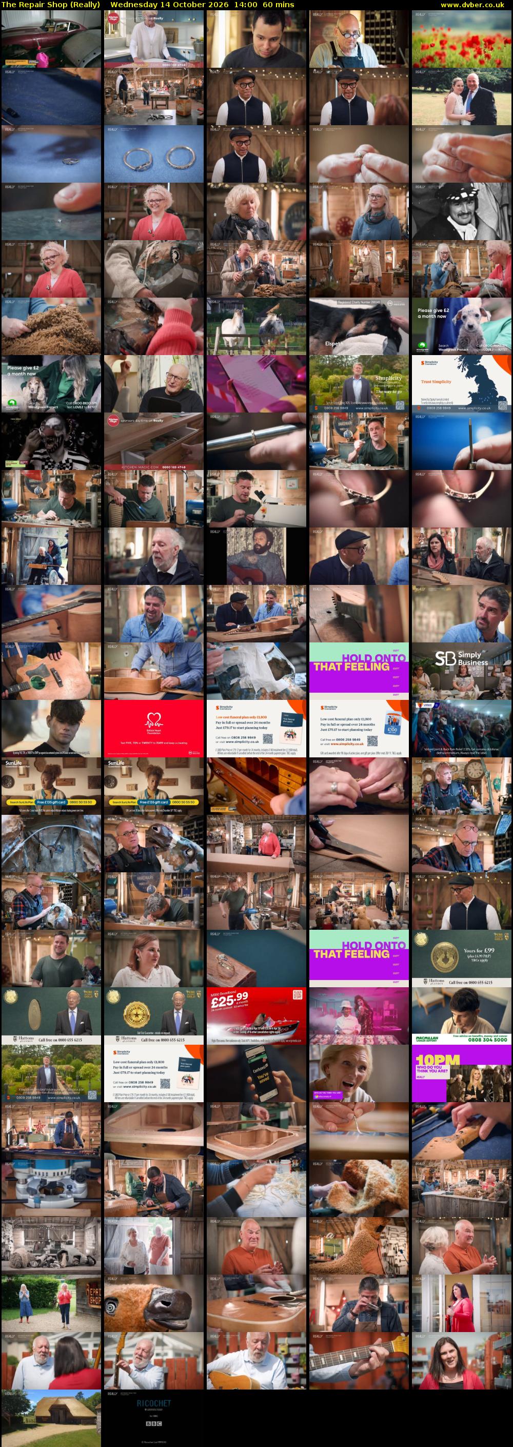 The Repair Shop (Really) Wednesday 14 October 2026 14:00 - 15:00