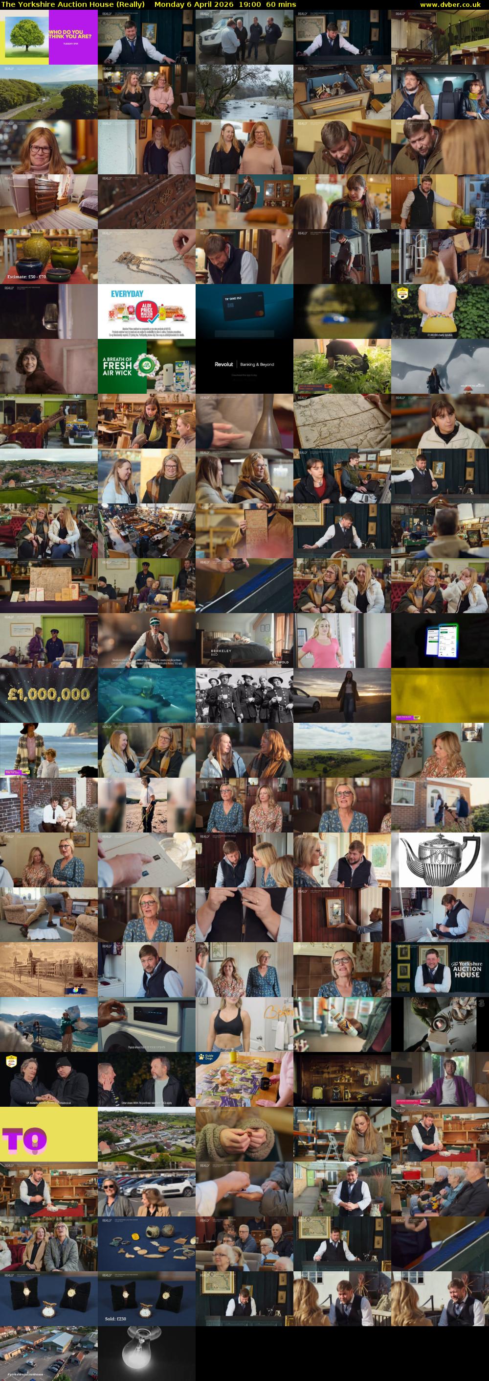 The Yorkshire Auction House (Really) Monday 6 April 2026 19:00 - 20:00