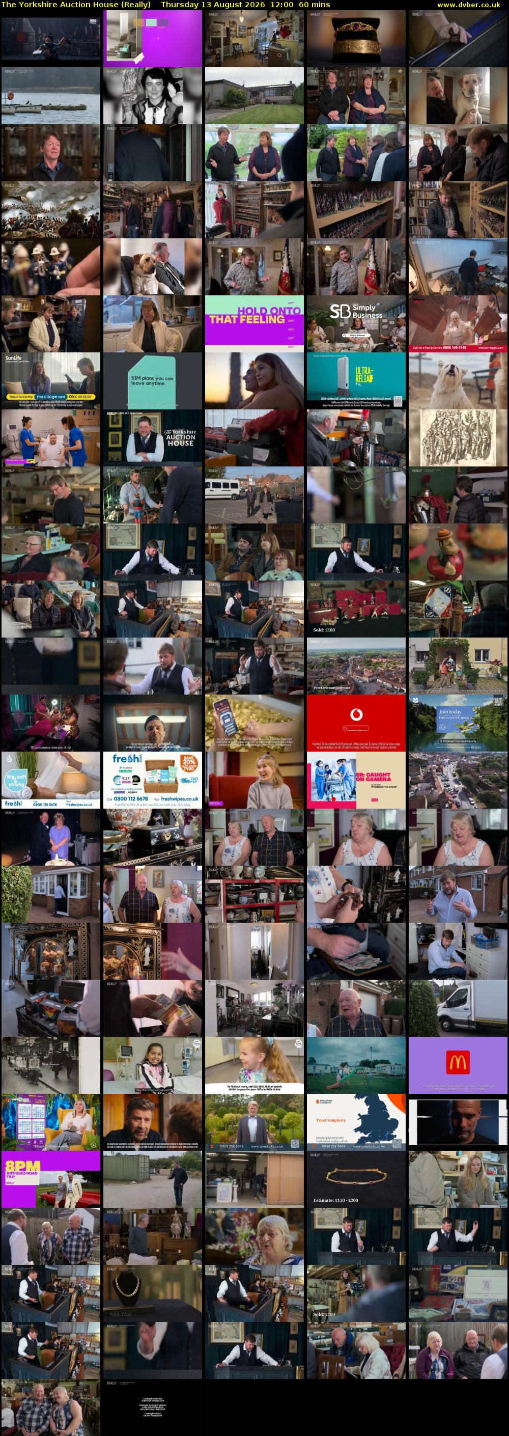 The Yorkshire Auction House (Really) Thursday 13 August 2026 12:00 - 13:00