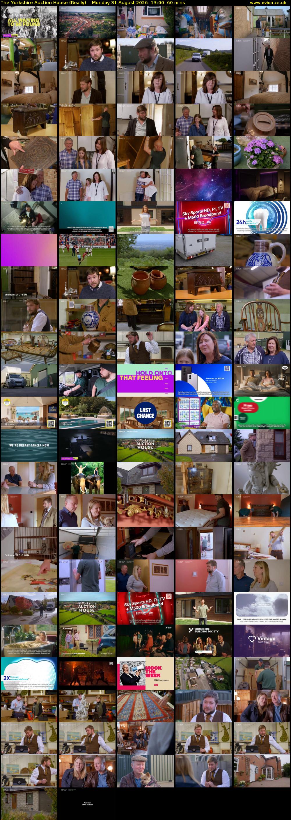 The Yorkshire Auction House (Really) Monday 31 August 2026 13:00 - 14:00