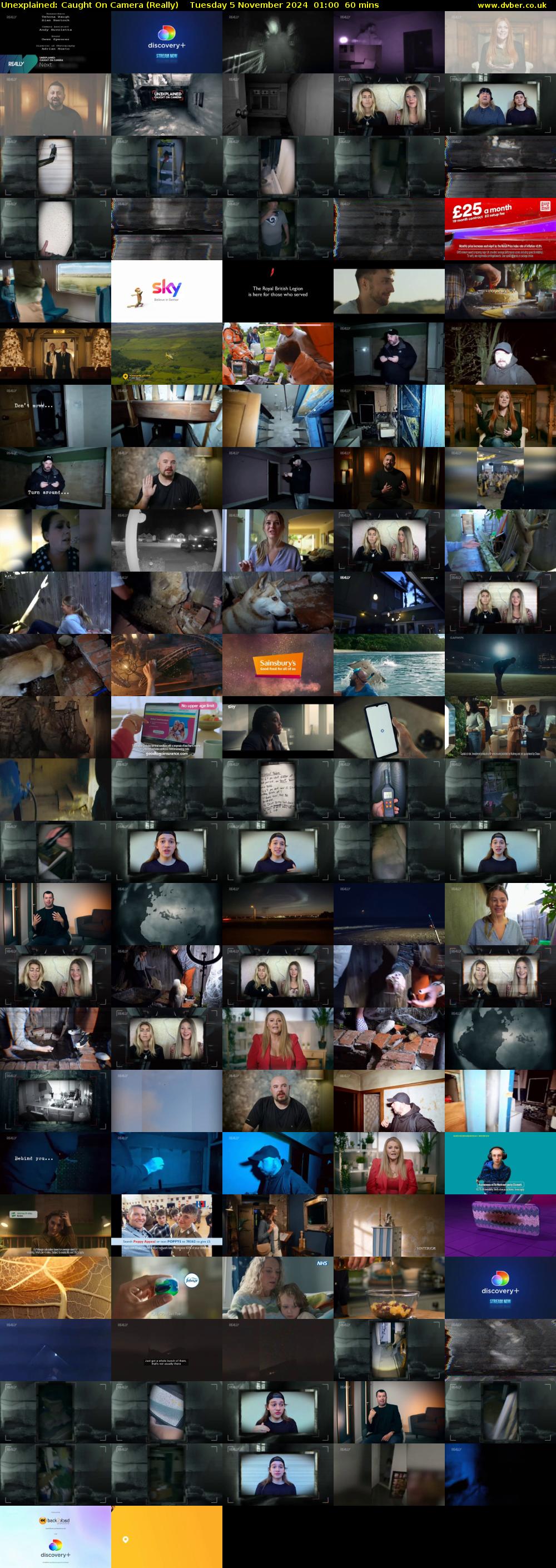 Unexplained: Caught on Camera (Really) Tuesday 5 November 2024 01:00 - 02:00