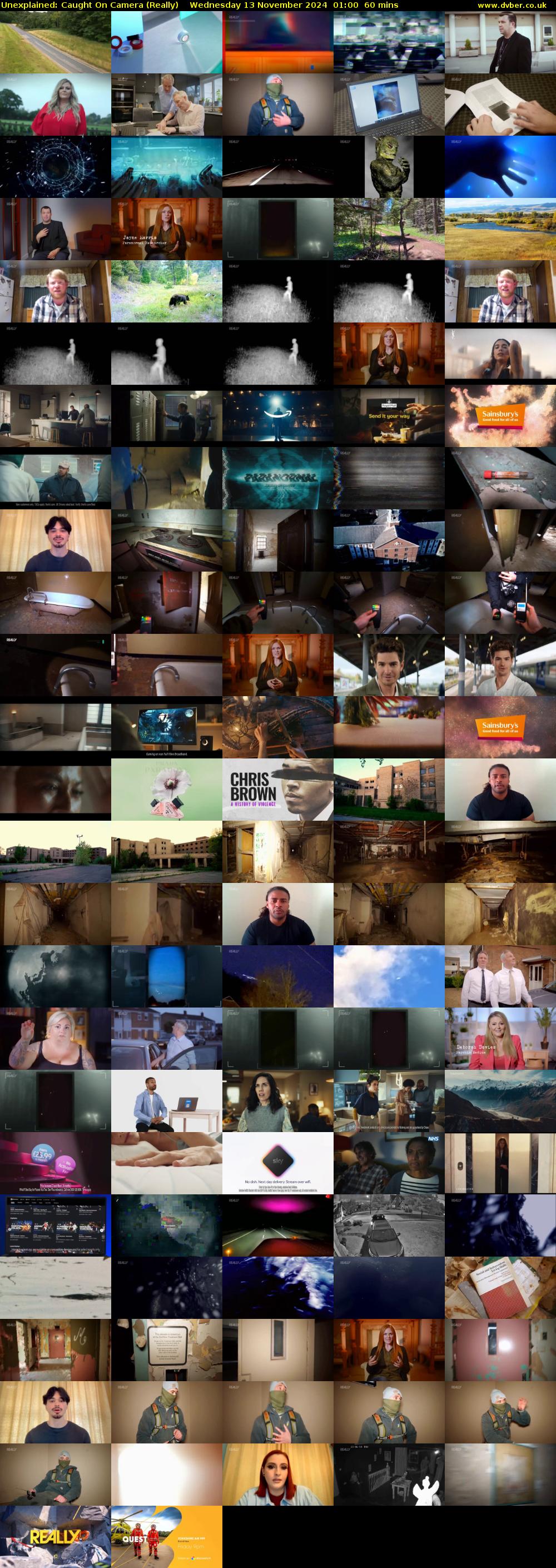 Unexplained: Caught on Camera (Really) Wednesday 13 November 2024 01:00 - 02:00