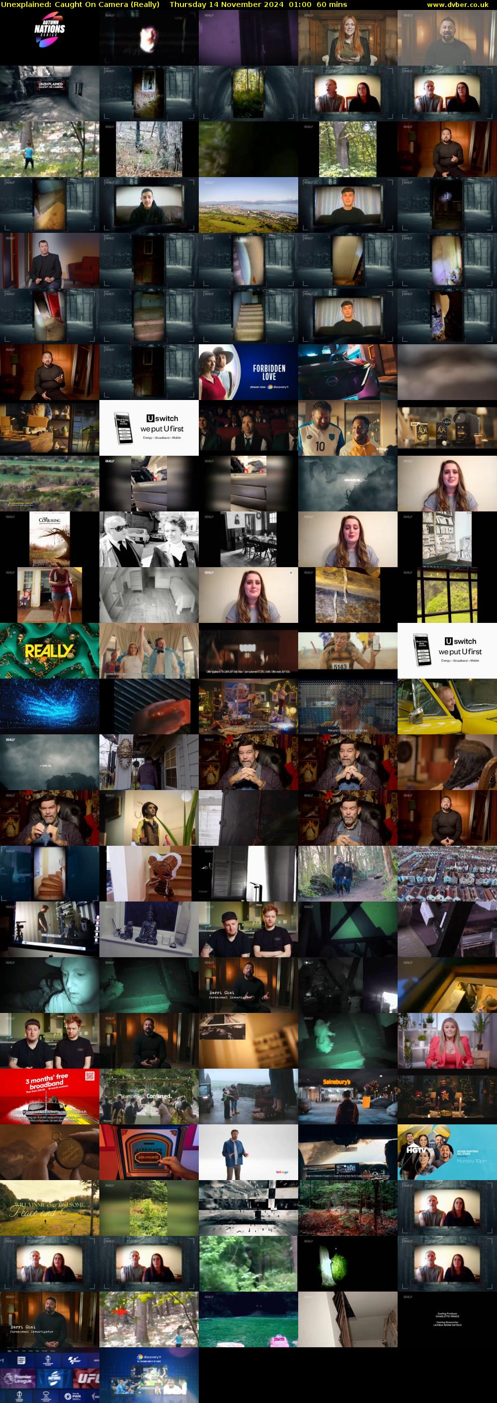 Unexplained: Caught on Camera (Really) Thursday 14 November 2024 01:00 - 02:00