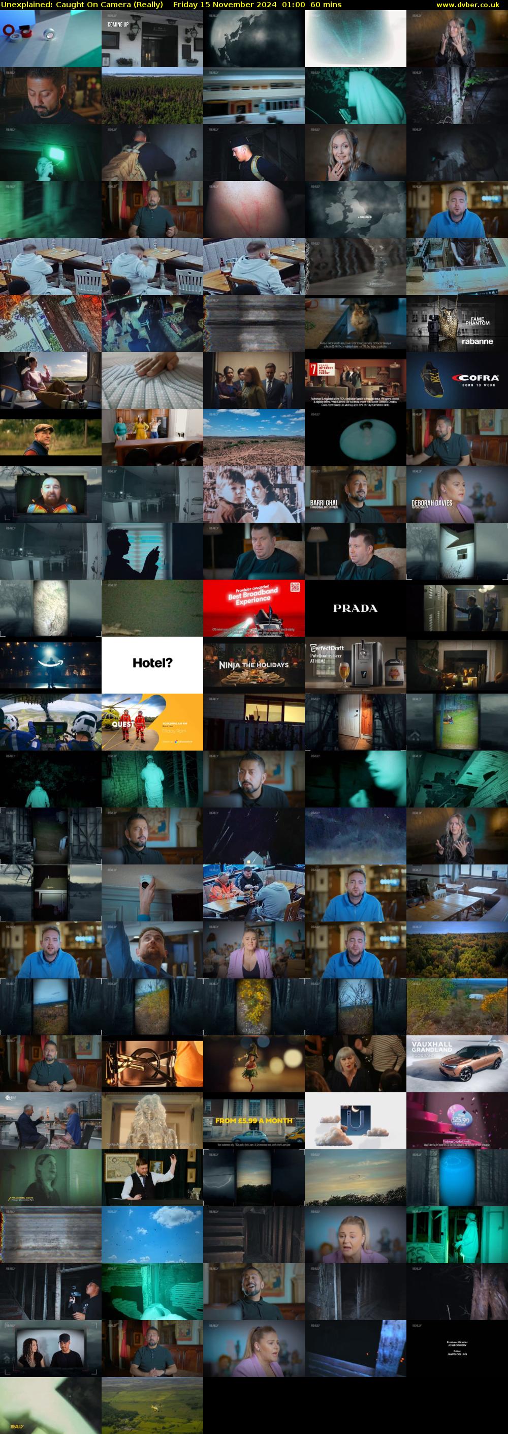 Unexplained: Caught on Camera (Really) Friday 15 November 2024 01:00 - 02:00