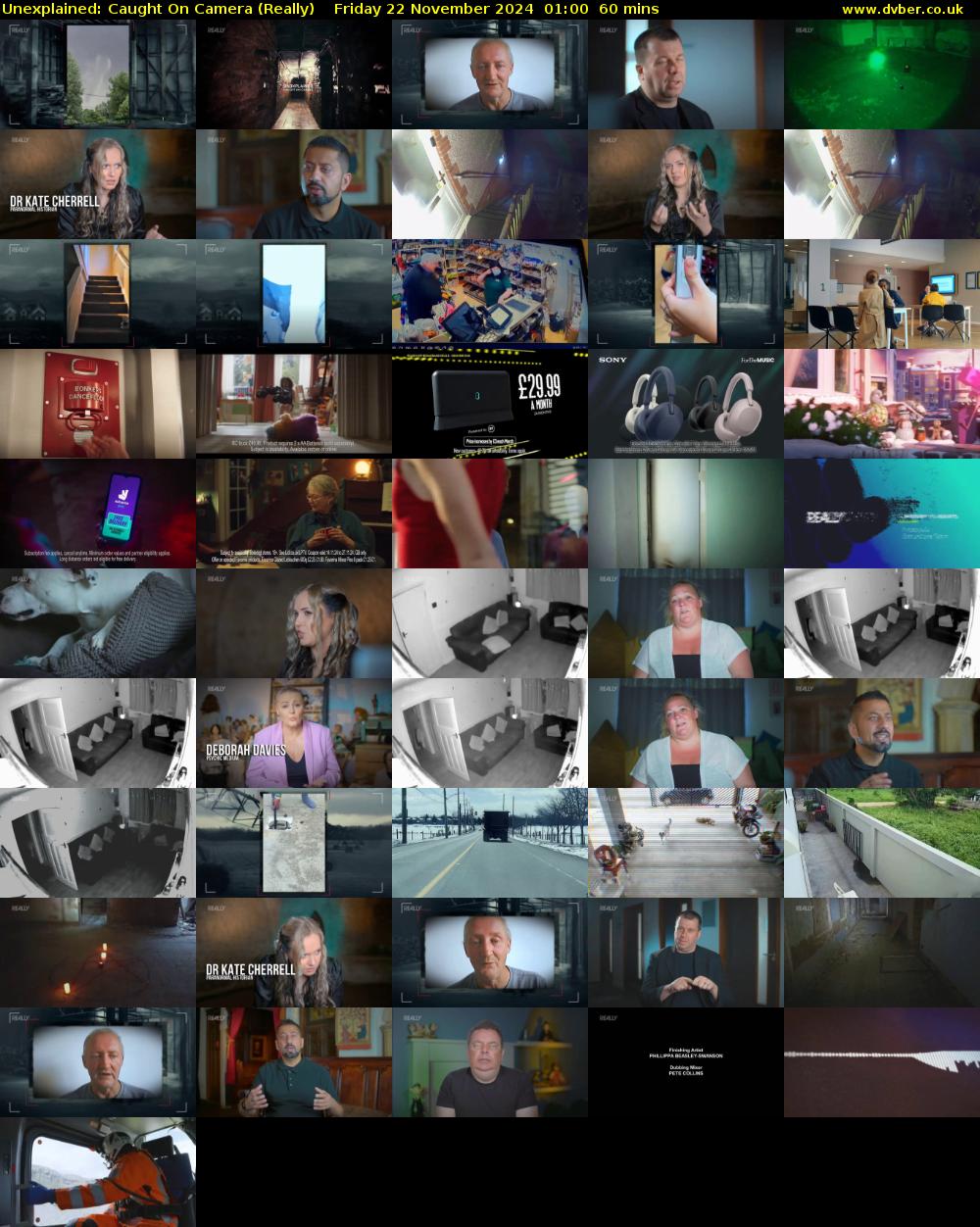 Unexplained: Caught on Camera (Really) Friday 22 November 2024 01:00 - 02:00