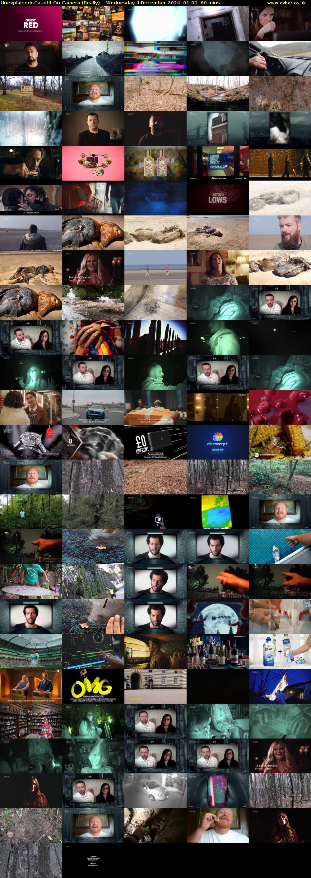 Unexplained: Caught on Camera (Really) Wednesday 4 December 2024 01:00 - 02:00