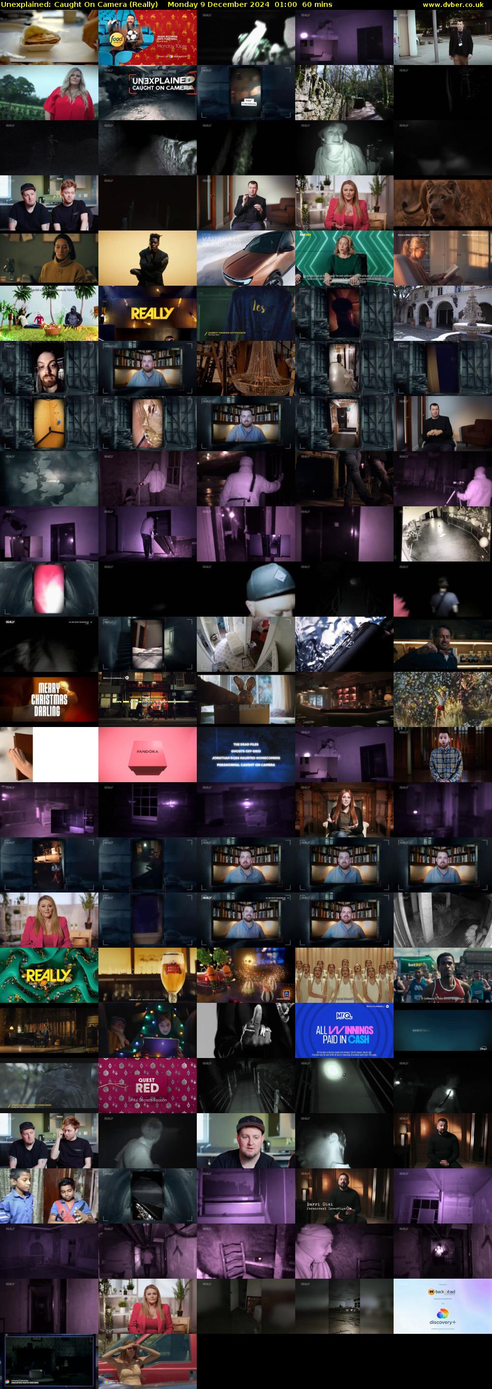 Unexplained: Caught on Camera (Really) Monday 9 December 2024 01:00 - 02:00
