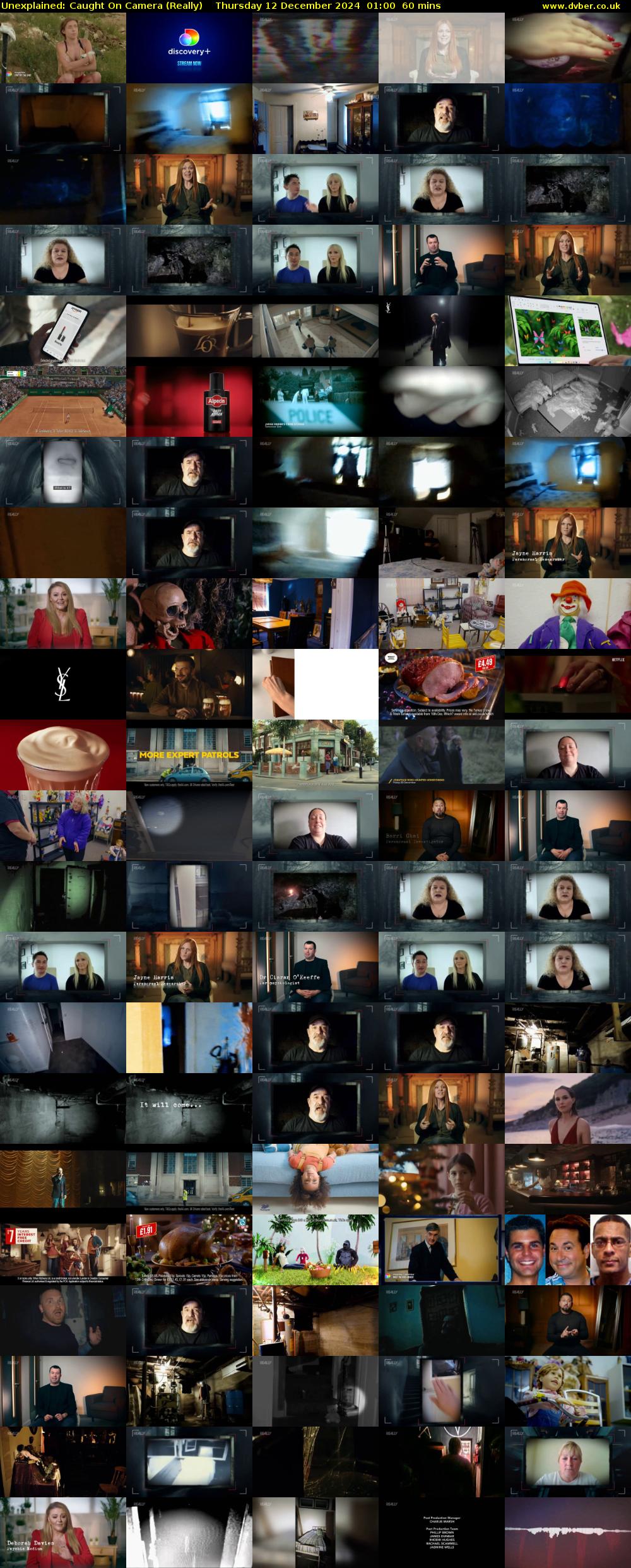 Unexplained: Caught on Camera (Really) Thursday 12 December 2024 01:00 - 02:00