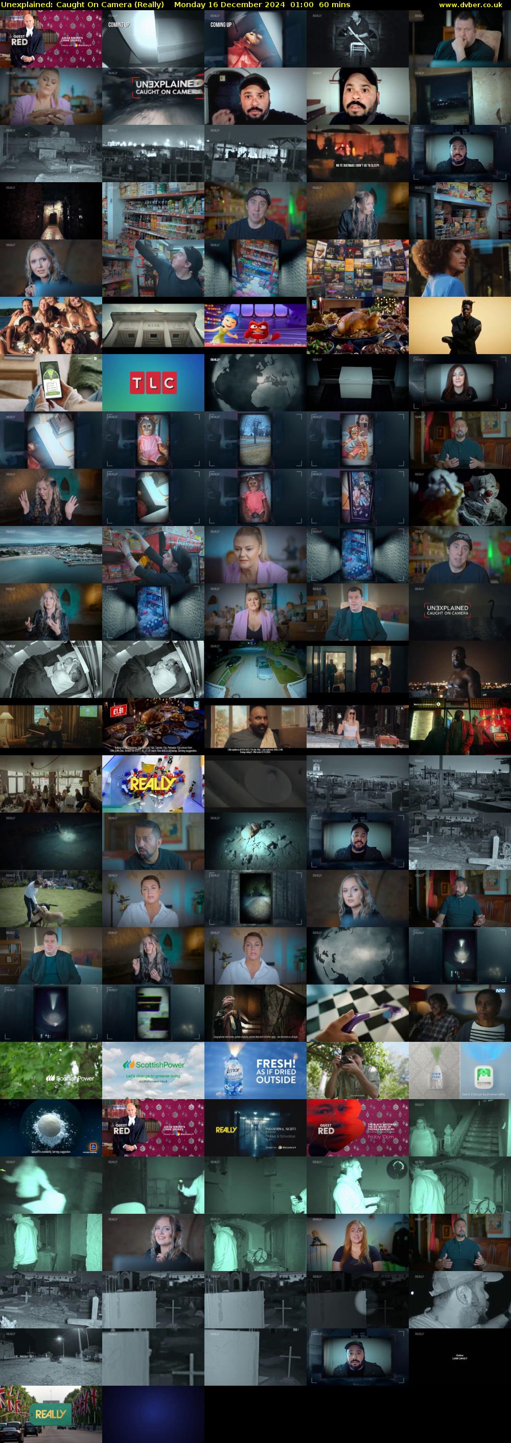 Unexplained: Caught on Camera (Really) Monday 16 December 2024 01:00 - 02:00