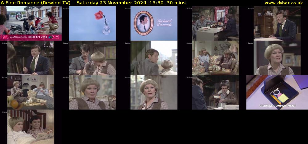 A Fine Romance (Rewind TV) Saturday 23 November 2024 15:30 - 16:00