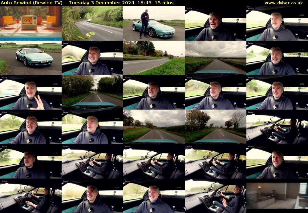 Auto Rewind (Rewind TV) Tuesday 3 December 2024 16:45 - 17:00