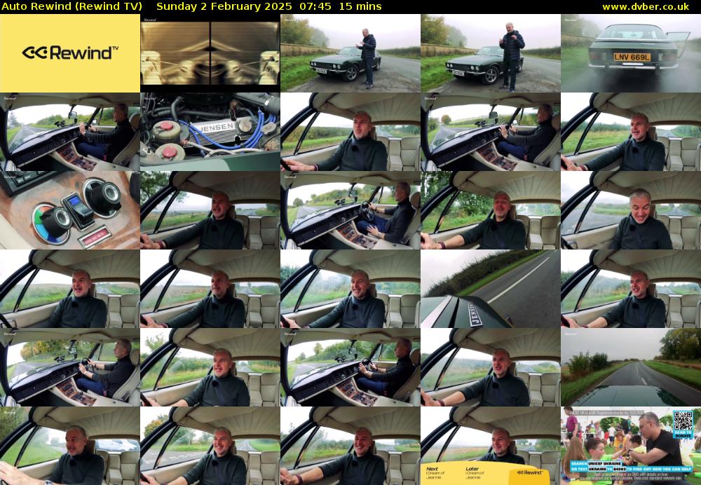 Auto Rewind (Rewind TV) Sunday 2 February 2025 07:45 - 08:00
