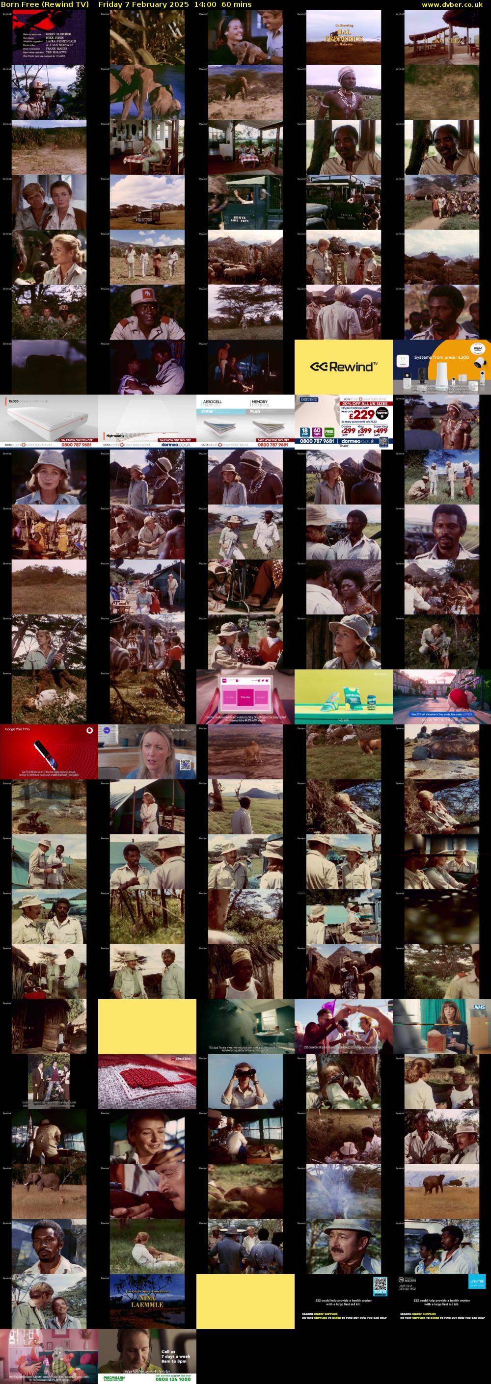 Born Free (Rewind TV) Friday 7 February 2025 14:00 - 15:00