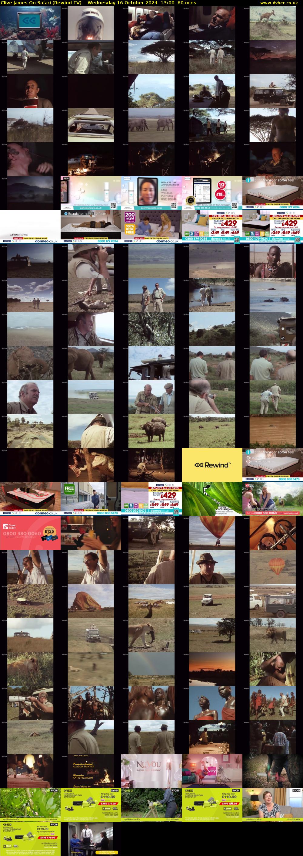 Clive James On Safari (Rewind TV) Wednesday 16 October 2024 13:00 - 14:00
