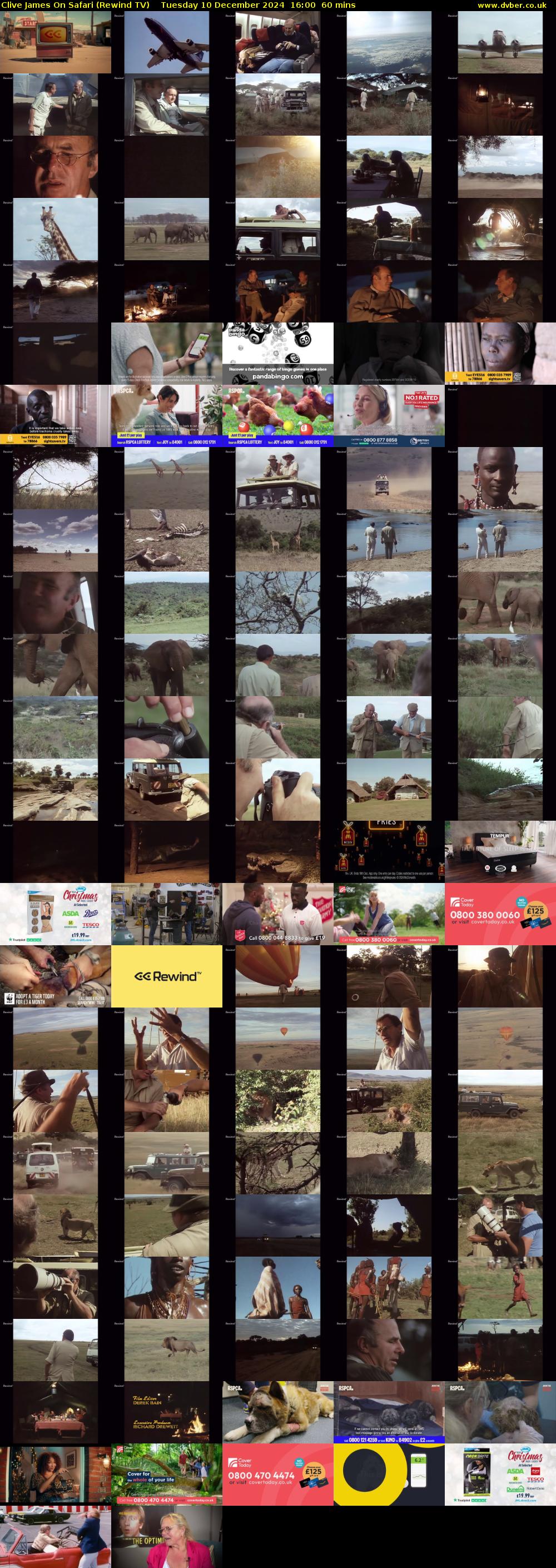 Clive James On Safari (Rewind TV) Tuesday 10 December 2024 16:00 - 17:00