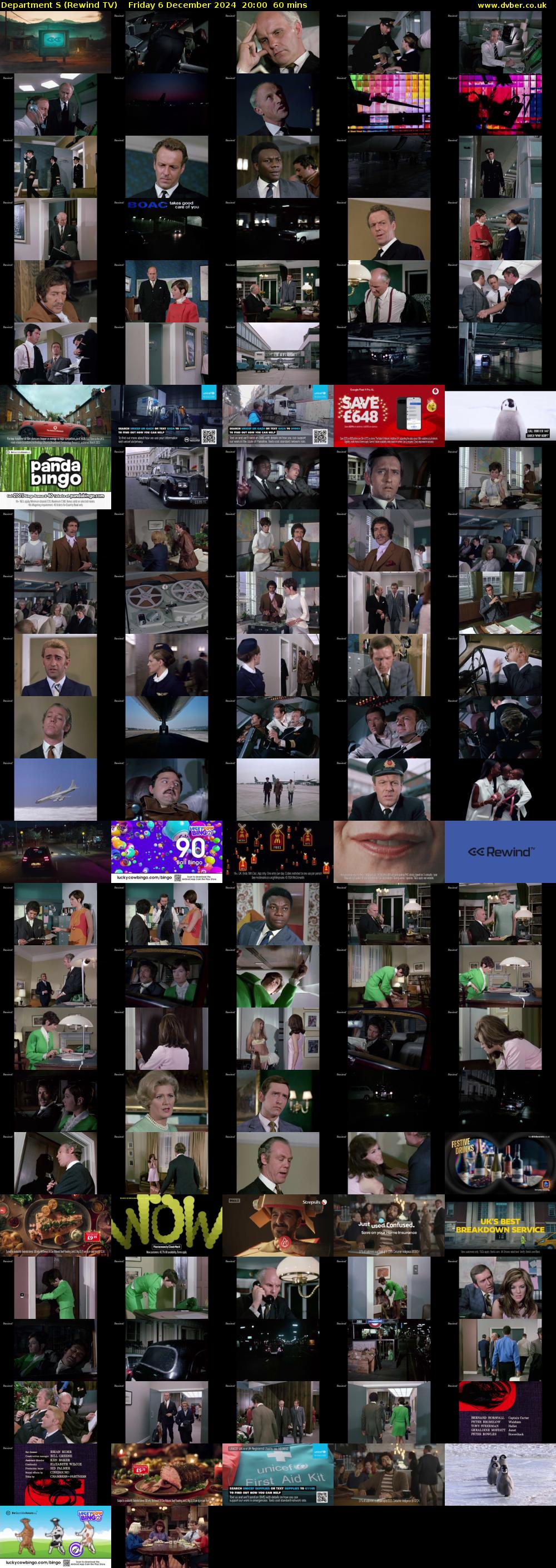 Department S (Rewind TV) Friday 6 December 2024 20:00 - 21:00
