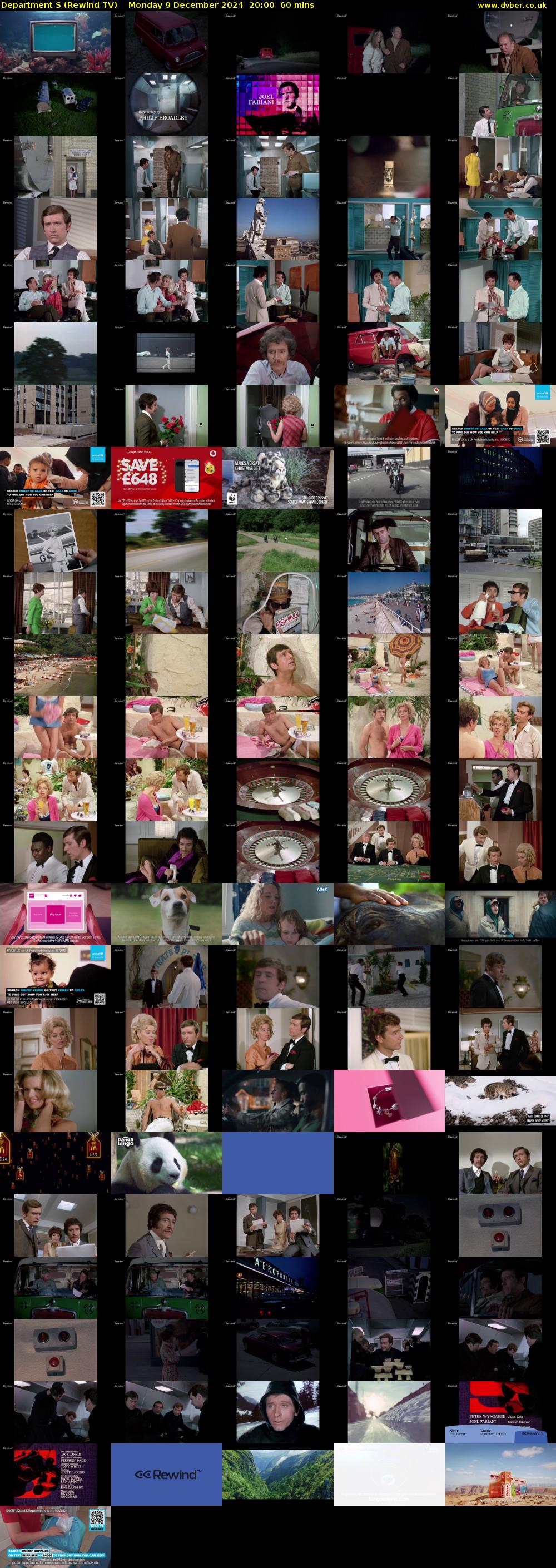 Department S (Rewind TV) Monday 9 December 2024 20:00 - 21:00