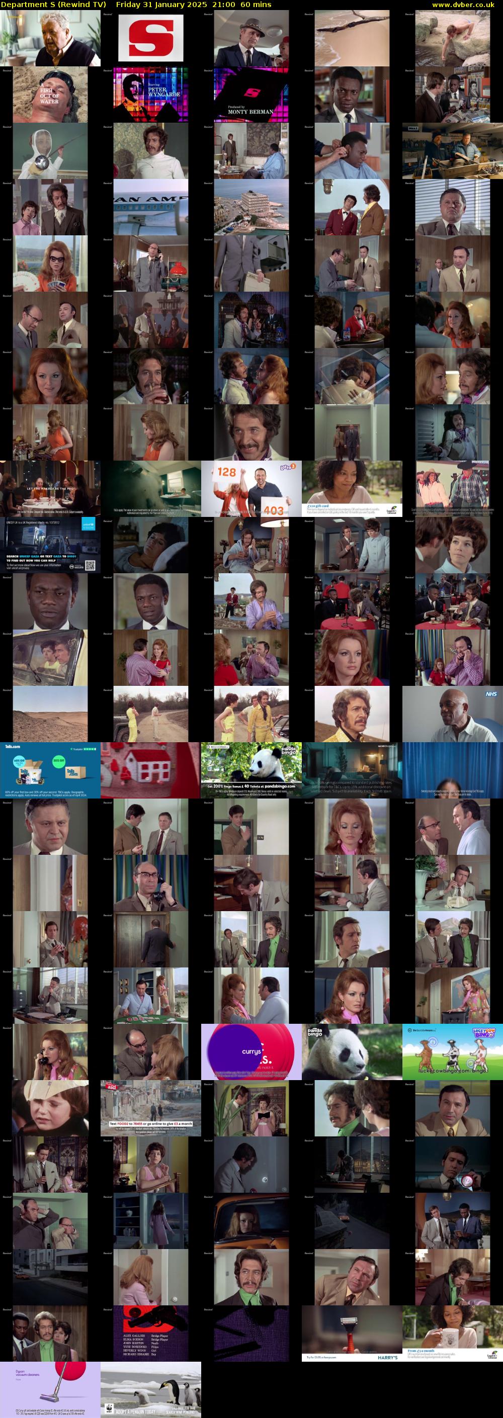 Department S (Rewind TV) Friday 31 January 2025 21:00 - 22:00