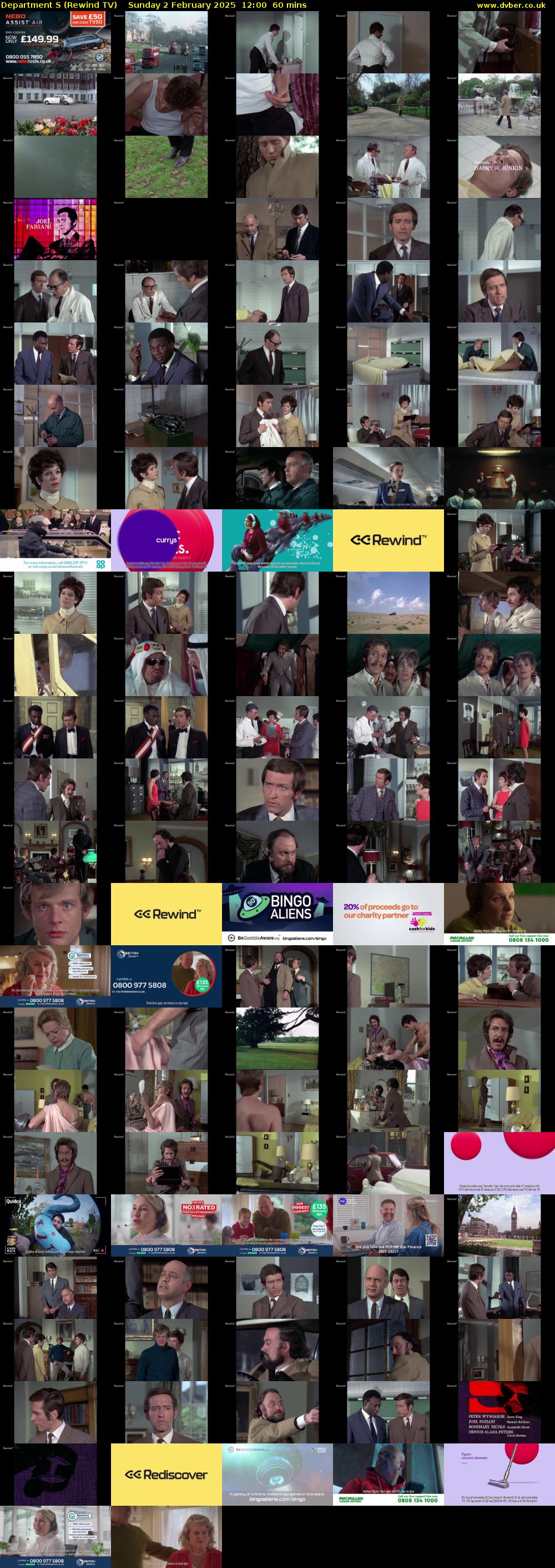 Department S (Rewind TV) Sunday 2 February 2025 12:00 - 13:00