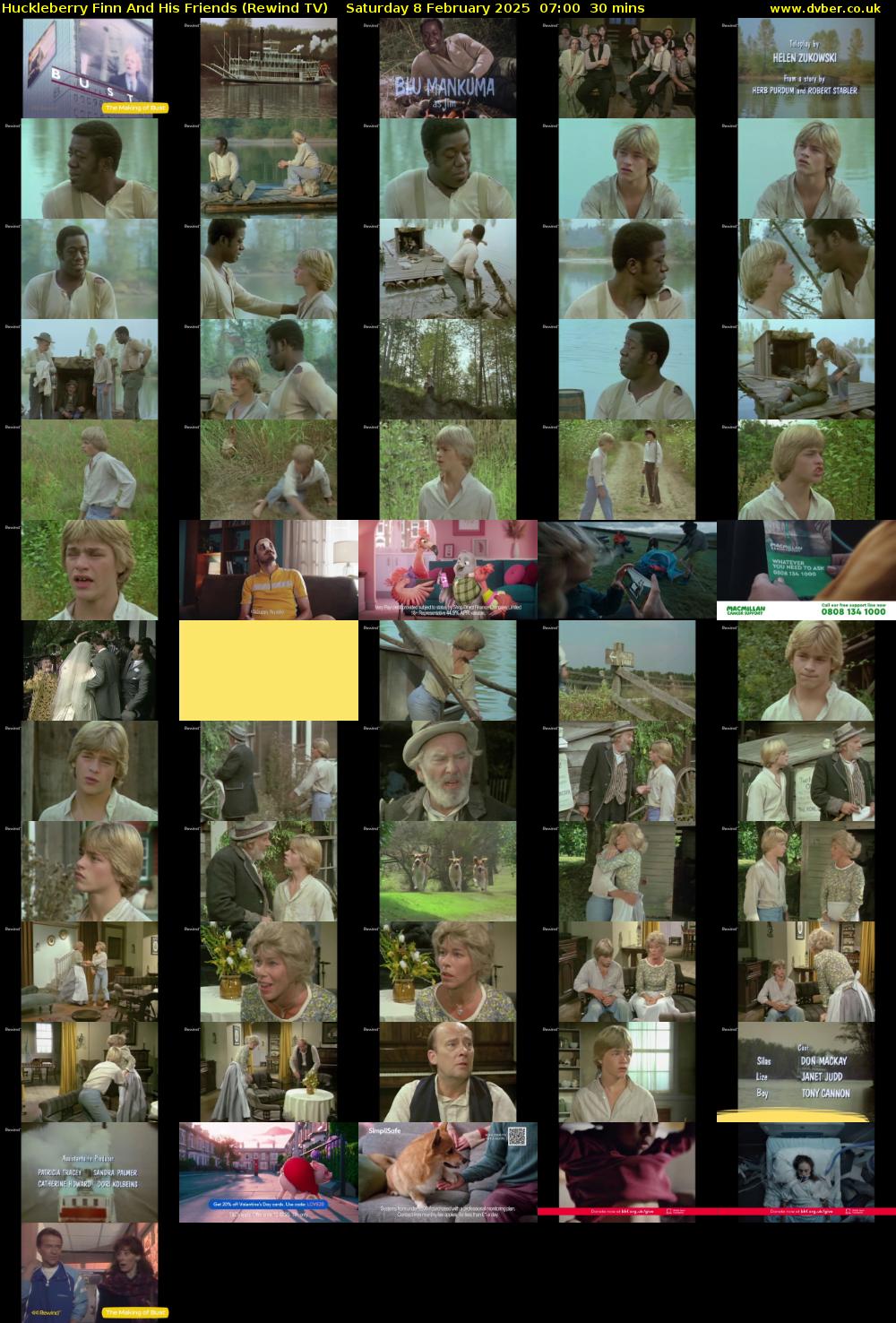 Huckleberry Finn And His Friends (Rewind TV) Saturday 8 February 2025 07:00 - 07:30