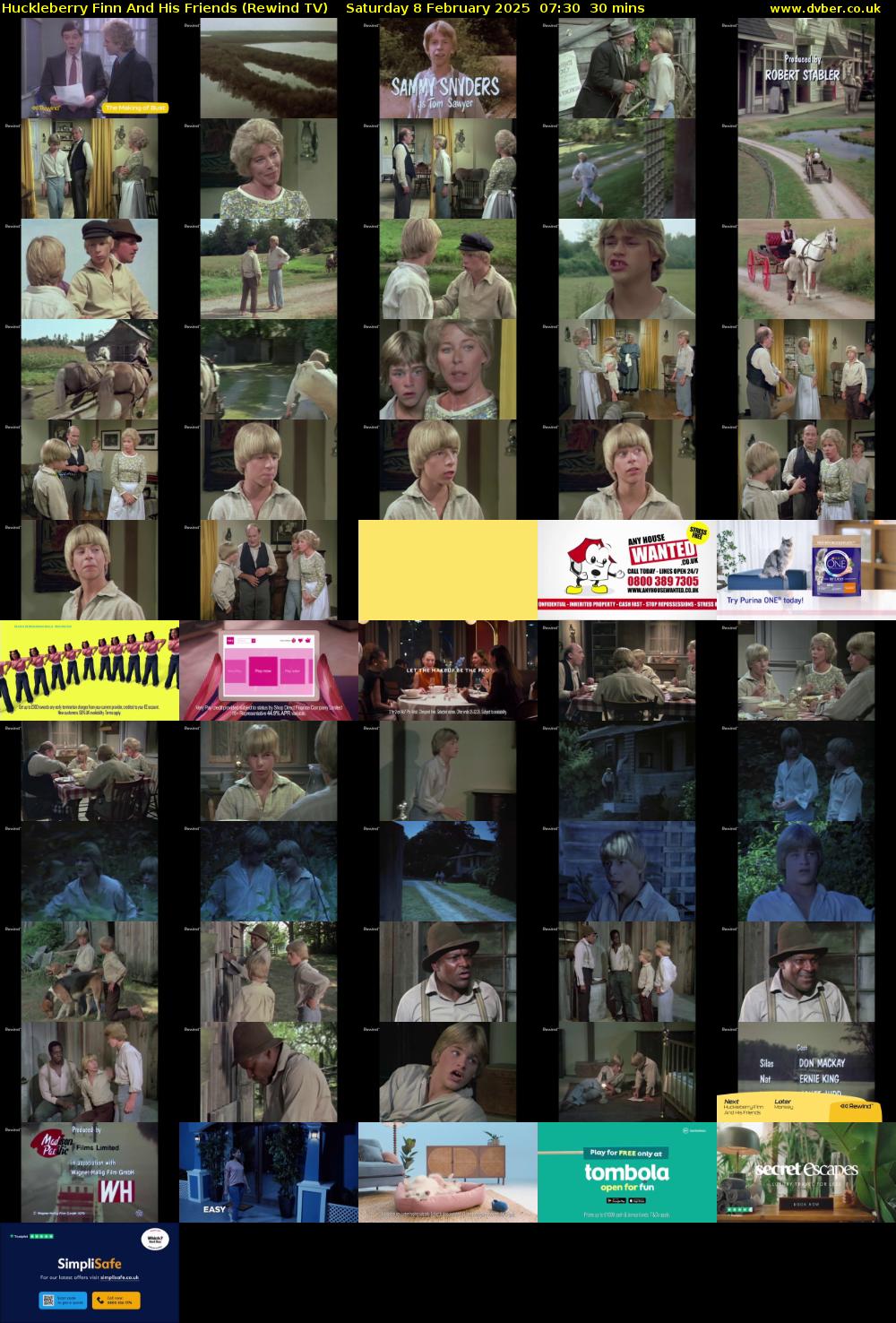 Huckleberry Finn And His Friends (Rewind TV) Saturday 8 February 2025 07:30 - 08:00